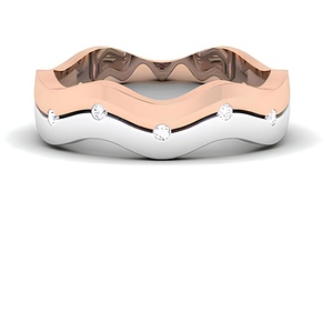 Bague en or massif 14K/18K pour homme certifié IGI pour fiançailles de mariage ou bijoux cadeaux - Product Image 5