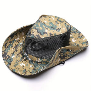 Custom Made 2025 Premium Camouflage Flat Brim Boonie Bucket Hat Design élégant et unique pour une scène décontractée-pour la pêche et la chasse - Product Image 3