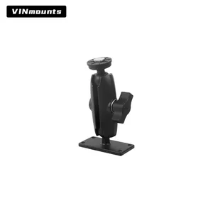 VINmounts Heavy Duty T-Bolt Track Mount Balle en plastique Double Socket Bras pour Fish Finders GPS Solution de montage réglable - Product Image 2