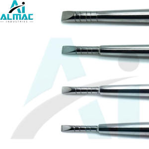 ALMAC Original Dental Ridge Split Chisel alemán de acero inoxidable Preparación de implantes dentales y cirugía ósea 4 piezas Set - Product Image 6