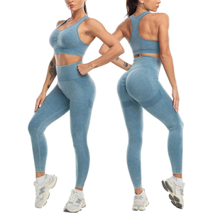 Conjunto de Yoga ligero para mujer, mallas, superventas, nuevo diseño, conjuntos de sujetador y pantalones cortos de gimnasio para mujer, superventas - Product Image 3