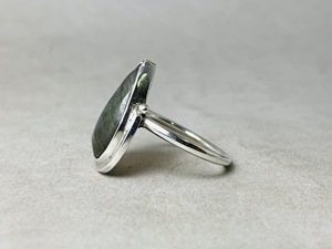 Dernière bague de créateur bohème faite à la main bijoux en argent sterling 925 bagues en labradorite poire naturelle bague en pierres précieuses bleues article cadeau - Product Image 5