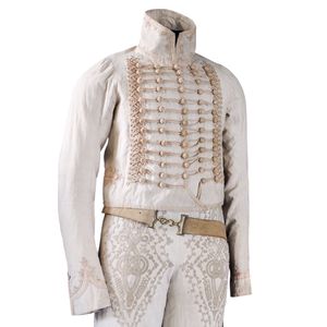 Hussar Áo Khoác Phù Hợp Với Vàng Bện Nghi Lễ Đồng Phục Làm Bông Len Màu Đen Napoleonic Cổ Điển Steampunk Áo Khoác Pelisse Áo Khoác - Product Image 6