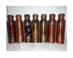 100% botellas de agua de cobre martillado puro y hecho a mano fabricante botella de cobre mate a prueba de fugas - Product Image 4