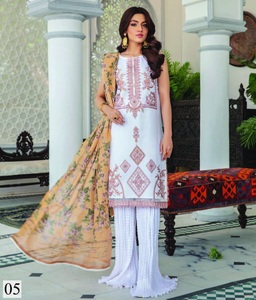 ชุดผ้าฝ้ายปักลายสำหรับผู้หญิงชุดปาร์ตี้สไตล์ปากีสถาน - Product Image 4