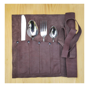 Unique Custom Hotel Restaurant Leather Spoon Holder Cutlery Storage <b>Pouch</b> Attractive Design for Dinner Parties Use - Product Image 5