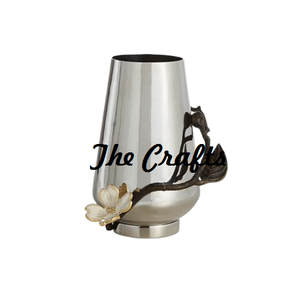 แจกันดอกไม้ทรงกลมขายดี ชุด 2 ใบ ทำจากอะลูมิเนียมและทองเหลือง สำหรับตกแต่งบ้านและโรงแรม - Product Image 5