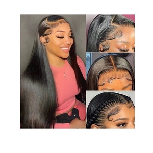 Nandee 100% Extensions de Cheveux Humains Vierges Brésiliens Vison Indien Extensions de Cheveux Raides Vierges à Cuticule Alignée HD Lace Frontal - Product Image 6