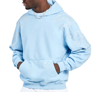 Ropa de calle Hombres Rhinestones Sudadera con capucha en cantidad a granel Venta al por mayor Precio barato por encargo Hombres Rhinestone Sudaderas con capucha - Product Image 1