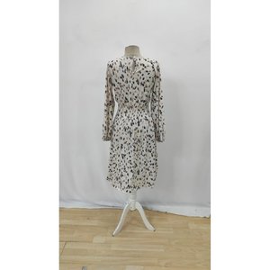 Women's Long Sleeve Boat Neck <b>Elastic</b> Waist Midi Supreme <b>Dress</b>, 29242 - Product Image 5