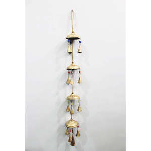 Elegant Handcrafted Iron Tin Bell Decorative Hanging <b>Chime</b> with Antique Finish for Farmhouse Home Garden and Patio Decor Use - Product Image 4