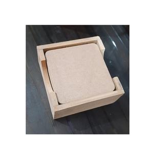 Posavasos clásico de MDF con soporte hecho a mano pulido para forma redonda y tamaño personalizable a la venta - Product Image 2