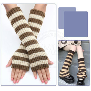 Modische Gerippte Strick-Arm- und Beinwärmer aus Wolle/Baumwolle für Damen, Kälteresistent, Komfortabel, Atmungsaktiv, Umweltfreundlich, Großpackung - Product Image 4