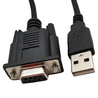 Cable adaptador serie USB a DB9 hembra, USB 2,0 macho a RS232 Com hembra DB9 Cable convertidor serie