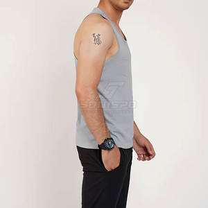 Ropa de gimnasio de punto transpirable para hombre, ropa deportiva informal para Fitness, camiseta sin mangas para culturismo, camiseta sin mangas informal para hombre - Product Image 4