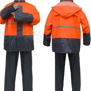Combinaison de pluie imperméable réutilisable avec capuche Ensemble de vêtements de pluie unisexes pour adultes Combinaison de pluie industrielle à usage intensif - Product Image 2
