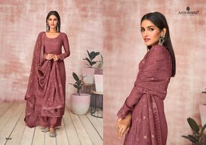 นำเสนอคอลเลกชันชุดสูท Salwar ใหม่ที่มีสีสวยผ้า Gorgette หนักงานปักที่สวยงามสีใหม่ Kurti - Product Image 4