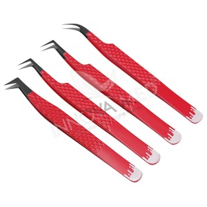 Dernier modèle de pince à cils dégradée rouge Pince à cils personnalisée Pince à cils abordable de haute qualité en vente en ligne - Product Image 4