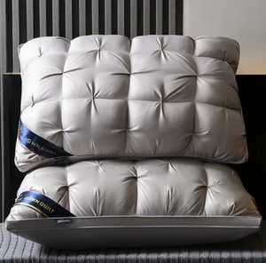 Oreiller de thérapie en microfibre de luxe de haute qualité avec motif de fleurs torsadées 66X43 cm pour les lits d'hôtel Hilton Five Star Comfort Sleep - Product Image 2