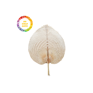 Bamboo Folding Fan with Custom Design Handmade Hand Fan for Wedding Gift Party Festival Decoration - Product Image 2