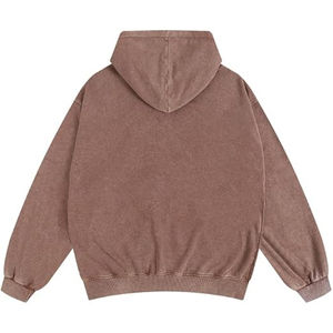 2025 personalizado lavado ácido Zip up sudaderas con capucha hombres invierno 100% algodón ropa de calle de gran tamaño ropa de gimnasio sudaderas con capucha - Product Image 2