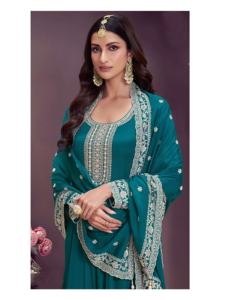 Diseñador Chinon con bordado Salwar Suit Mujer Moda Fabricante y proveedor a precio mayorista - Product Image 6