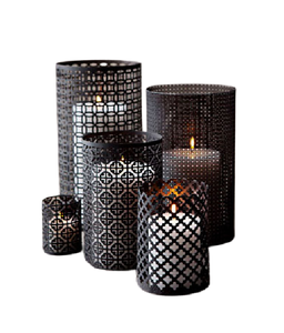 Vente en gros de nouveaux derniers bougeoirs chauffe-plat en métal noir ensemble fabriqués à la main fantaisie 5 pièces uniques peu coûteux autres bougeoirs - Product Image 1