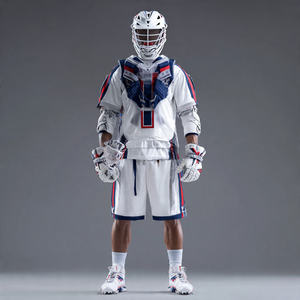 Ensemble de maillot et short de lacrosse pour adultes et jeunes, 100% polyester, uniforme de lacrosse - Product Image 4