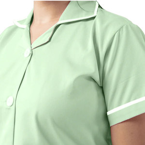 Envío rápido, exfoliante médico abotonado de manga corta para clínicas y laboratorio, uniforme de enfermera de verano médico transpirable y cómodo - Product Image 4