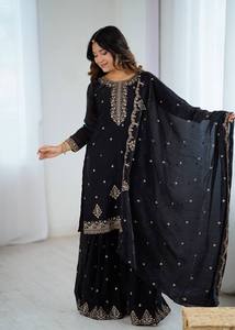 Yeni varış şık Anarkali Kurti kıyafeti kadınlar etnik olarak tasarlanmış <span class=keywords><strong>Net</strong></span> düğün kıyafeti toptan tedarikçisi parti rahat giyen - Product Image 6