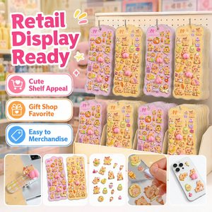 Pegatina Adhesiva de PVC Ecológica con Dibujos Animados, Forma Personalizada, Regalo Promocional para Recompensas Escolares, OEM/ODM Disponible - Product Image 3