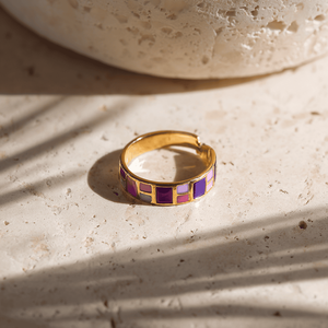 Juego de anillos apilables S925 con perlas y esmalte, anillo de joyería personalizada para damas - Product Image 4