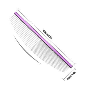 Peigne de lune en acier inoxydable pour animaux de compagnie dents minces chat et chien visage toilettage des cheveux Style simple pointe ronde pour les petits soins des animaux de compagnie - Product Image 2