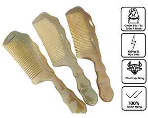 Peine de cuerno Origen de Vietnam Natural y hecho a mano para la salud del cabello Peine de cuerno de superficie lisa Adecuado para el aseo diario - Product Image 2