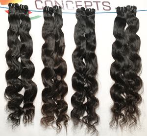 En gros 100% Bundles Bodywave Non Transformés Naturel Temple Profond Indien Vierge Extensions de Cheveux Humains Nouveau Style Vague Naturelle - Product Image 3