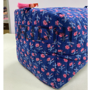 กระเป๋าโท้ทน้ำหนักเบาแบบมีซิป ลายดอกบลูส์บลูส์  วินเทจ เป็นมิตรกับสิ่งแวดล้อม  พิมพ์ลายตามสั่ง  สำหรับจัดเก็บของใช้เดินทางและเครื่องสำอาง - Product Image 5