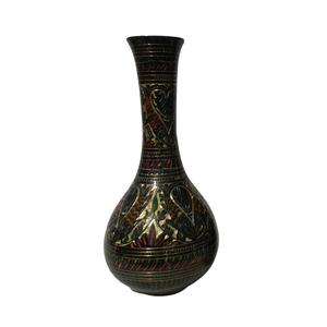 High Quality Decorative Brass Flower <b>Vase</b> With <b>Engraving</b> Gold And Black Paint Finished For Home Decor - Product Image 5