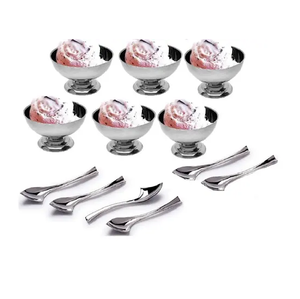 ชามสเตนเลสสำหรับใส่ไอศกรีม6ชิ้น - Product Image 1