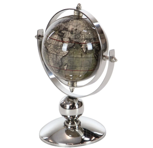 Globo de alta calidad, Metal de latón hecho a mano con decoración de piedra, globo, accesorios decorativos para el hogar de la India - Product Image 1