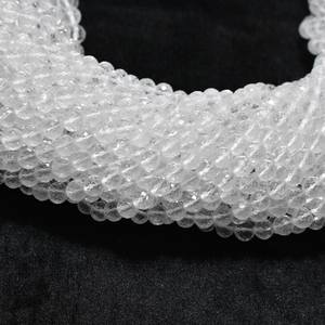 Cuentas Redondas Facetadas de Cuarzo Cristalino de 4.25mm, Hilo de 13 Pulgadas, Cuentas de Piedras Preciosas Transparentes para Collares y Pulseras - Product Image 2