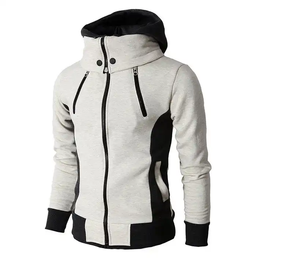 OEM al por mayor diseño personalizado de alta calidad de tela gruesa hombres cremallera Sudadera con capucha 100% algodón polar Sudadera con capucha - Product Image 1
