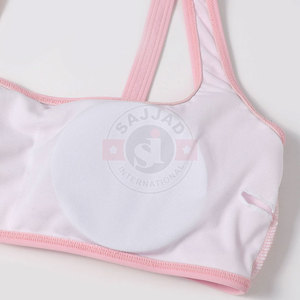 Impreso Logotipo personalizado Color Básico Rib Bandeau Fabricante Traje de baño Conjunto de Bikini - Product Image 5