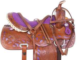 Selle de cheval polyvalente de luxe | Artisanat en cuir de qualité supérieure, siège rembourré, parfait pour les cavaliers anglais, western et trail - Product Image 1