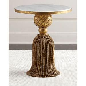 Table d'appoint décorative de bohème moderne en fer peint à la main avec motifs ethniques pour un style intérieur artistique - Product Image 6