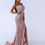 Robe de soirée sans bretelles couleur or champagne avec col en V profond, en crochet, pour bal de promo, fête, invitée de mariage, soirée formelle - Product Image 4