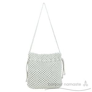 Borsa da donna elegante a tracolla Boho a tracolla Mini borsa intrecciata a mano con chiusura aperta Design sostenibile per la stagione primaverile - Product Image 6