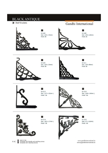 Vente chaude Nouveau Design Support D'étagère En Fer Forgé Noir Antique Vintage Forgé À La Main Support Prix Usine - Product Image 5