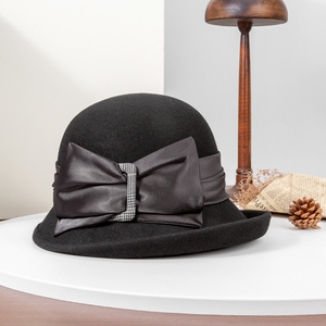 Chapeau seau en laine pour femmes Chapeau cloche vintage Derby Chapeaux d'église pour femmes Fedora des années <span class=keywords><strong>1920</strong></span> - Product Image 3