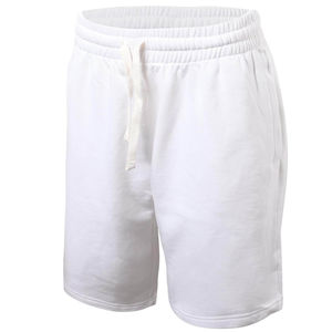 Shorts pour hommes vente en gros Streetwear cordon blanc épais épais coton éponge français Jogger Shorts hommes coton polaire Sweat Shorts - Product Image 3