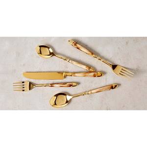 Gold <b>Mirror</b> Polished Full <b>Bamboo</b> Design Handle Stainless Steel Chinese Cutlery Fashion Design Hot Sale Elegant Cutlery Set - Product Image 6